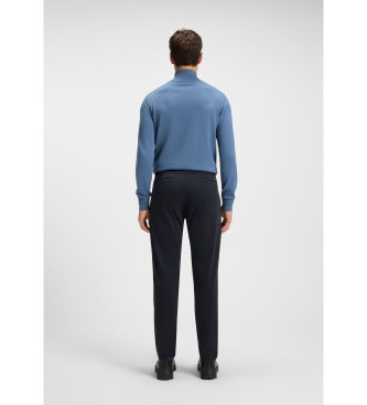 BOSS Marineblauwe chino met taps toelopende pijpen