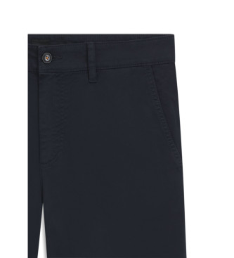 BOSS Marineblauwe chino met taps toelopende pijpen