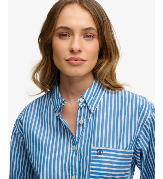 Superdry Blue Relaxed Poplin Shirt