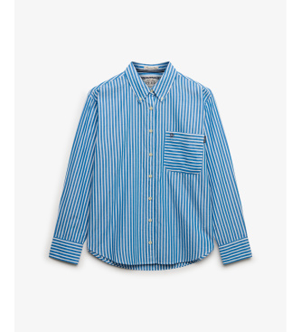 Superdry Blue Relaxed Poplin Shirt