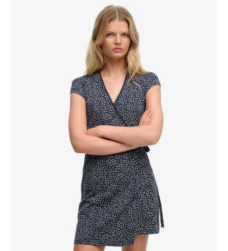 Superdry Marineblauwe Athletic Essential Wrap jurk