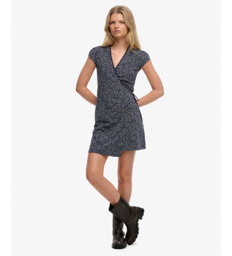 Superdry Marineblauwe Athletic Essential Wrap jurk