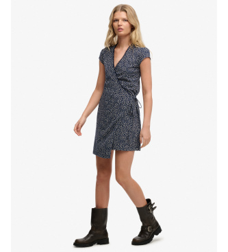 Superdry Marineblauwe Athletic Essential Wrap jurk