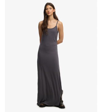Superdry Robe longue à bretelles grise