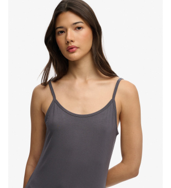 Superdry Robe longue à bretelles grise