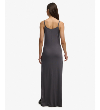 Superdry Robe longue à bretelles grise