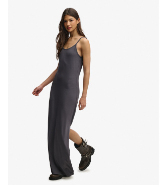 Superdry Robe longue à bretelles grise