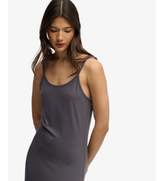 Superdry Robe longue à bretelles grise