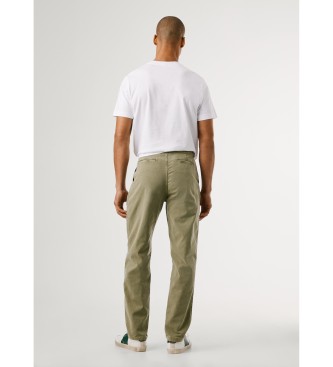 Pepe Jeans Chinobyxa Regular Canvas grön