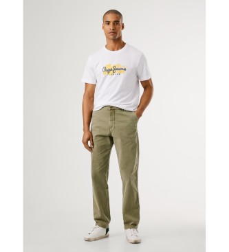 Pepe Jeans Chinobyxa Regular Canvas grön