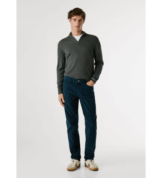 Pepe Jeans Slim byxa 5 fickor Manchester marinblå