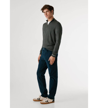 Pepe Jeans Slim byxa 5 fickor Manchester marinblå