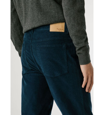 Pepe Jeans Slim byxa 5 fickor Manchester marinblå