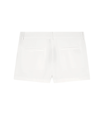 A|X Armani Exchange Hvide shorts med knapper