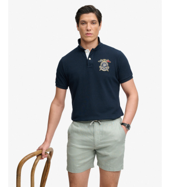Superdry Shorts Merchant Lino grön
