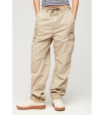 Superdry Pantalon cargo taille basse Para beige