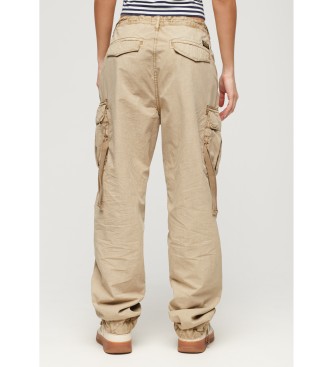 Superdry Pantalon cargo taille basse Para beige