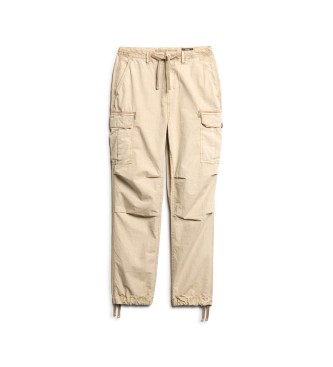 Superdry Pantalon cargo taille basse Para beige