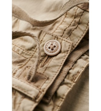 Superdry Pantalon cargo taille basse Para beige