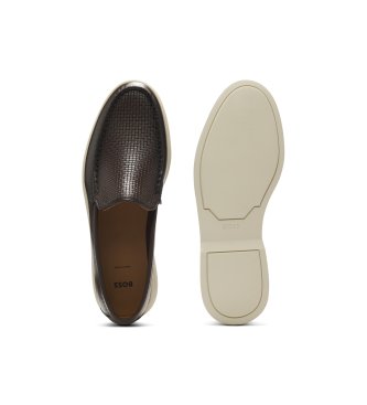 BOSS Sienne Loaf Lederslipper dunkelbraun