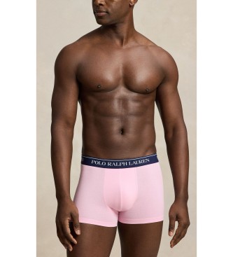 Polo Ralph Lauren Lot de 3 boxers en coton extensible marine, blanc, rose