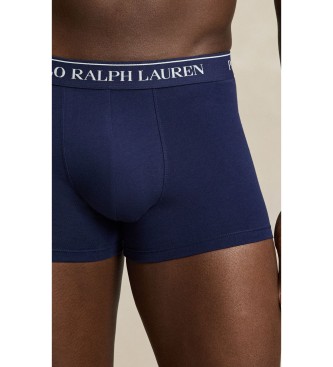 Polo Ralph Lauren Lot de 3 boxers en coton extensible marine, blanc, rose