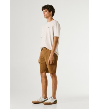 Pepe Jeans Chino régulier court marron