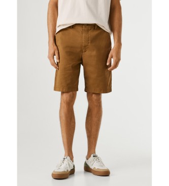 Pepe Jeans Chino régulier court marron