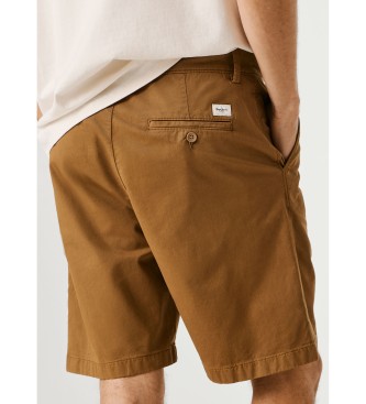 Pepe Jeans Chino régulier court marron