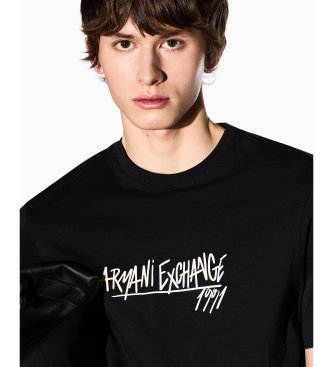 A|X Armani Exchange Camiseta Ajustada negro
