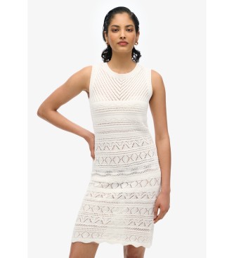 Superdry White crochet mini dress