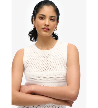 Superdry White crochet mini dress