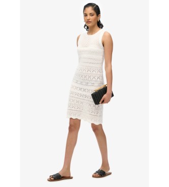 Superdry White crochet mini dress