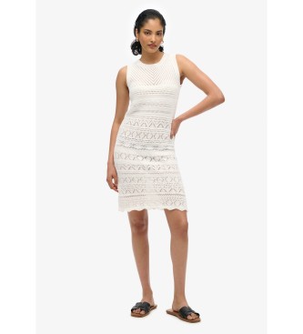 Superdry White crochet mini dress