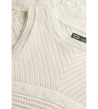 Superdry White crochet mini dress