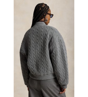 Polo Ralph Lauren Veste en laine et cachemire gris