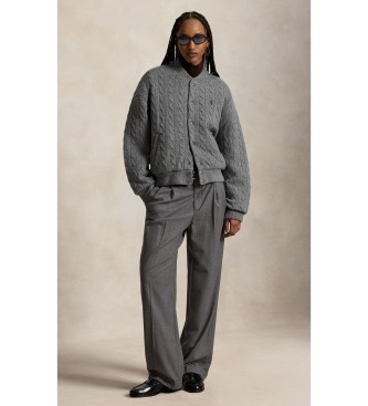 Polo Ralph Lauren Veste en laine et cachemire gris