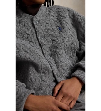 Polo Ralph Lauren Veste en laine et cachemire gris