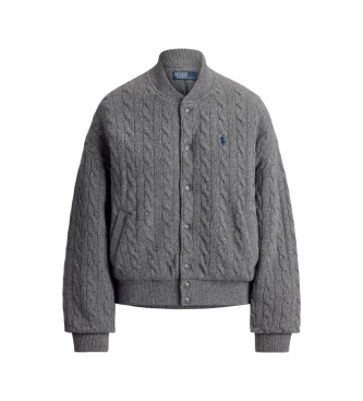 Polo Ralph Lauren Veste en laine et cachemire gris