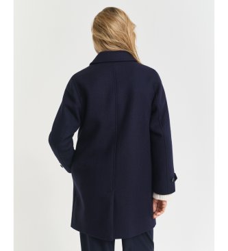Gant Manteau en mélange de laine marine
