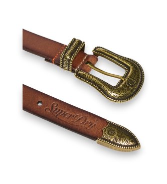 Superdry Cinto Western castanho