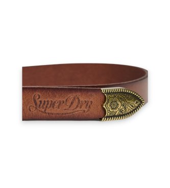 Superdry Cinto Western castanho