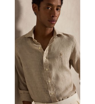 Polo Ralph Lauren Camisa de lino Custom Fit beige