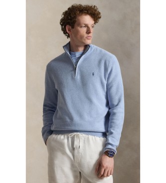 Polo Ralph Lauren Maglione in maglia piqué e cotone blu