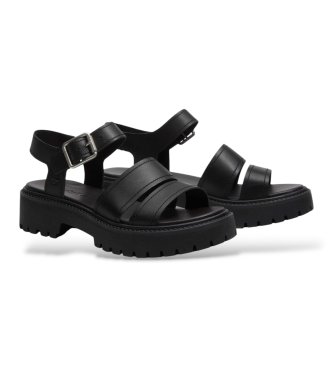 Timberland Sandálias de Pele com plataforma e tira traseira Stone Street preto