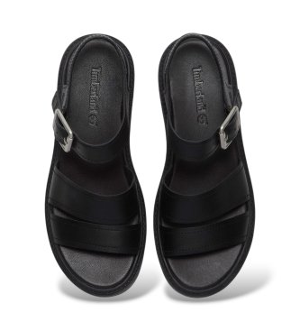 Timberland Sandálias de Pele com plataforma e tira traseira Stone Street preto
