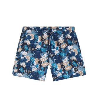 BOSS Calções de banho Estampado Integral azul