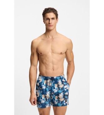 BOSS Calções de banho Estampado Integral azul