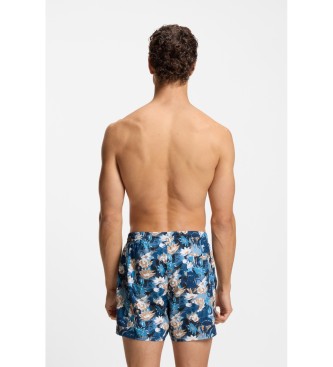 BOSS Calções de banho Estampado Integral azul