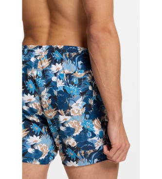 BOSS Calções de banho Estampado Integral azul